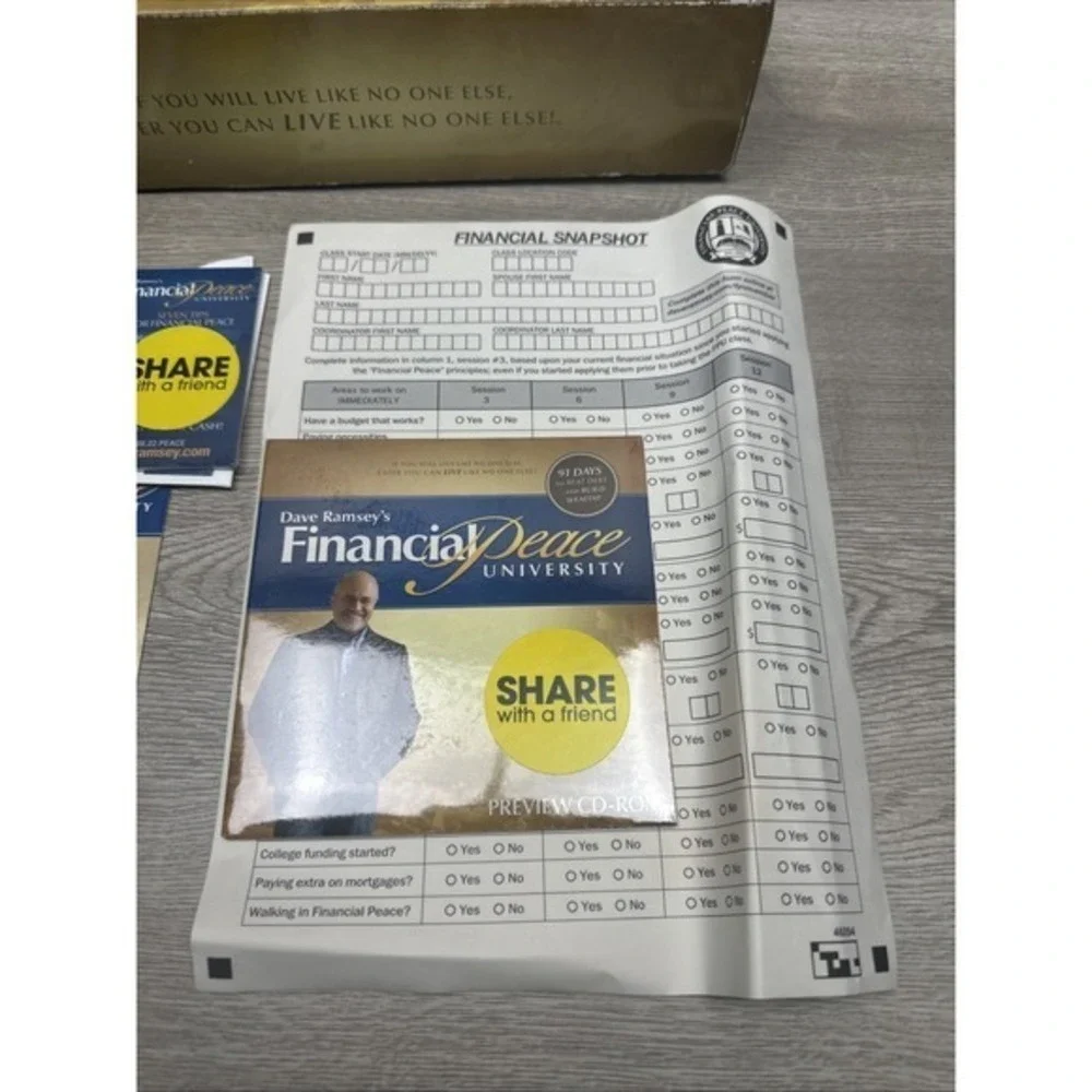 Dave Ramsey's Financial Peace University Membership Kit Course Box. New-Open Box